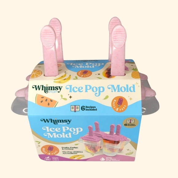 🆕️ SET OF 2 Pink 4 Pack Ice Pop Molds With 8 Molds Total - Picture 5 of 7